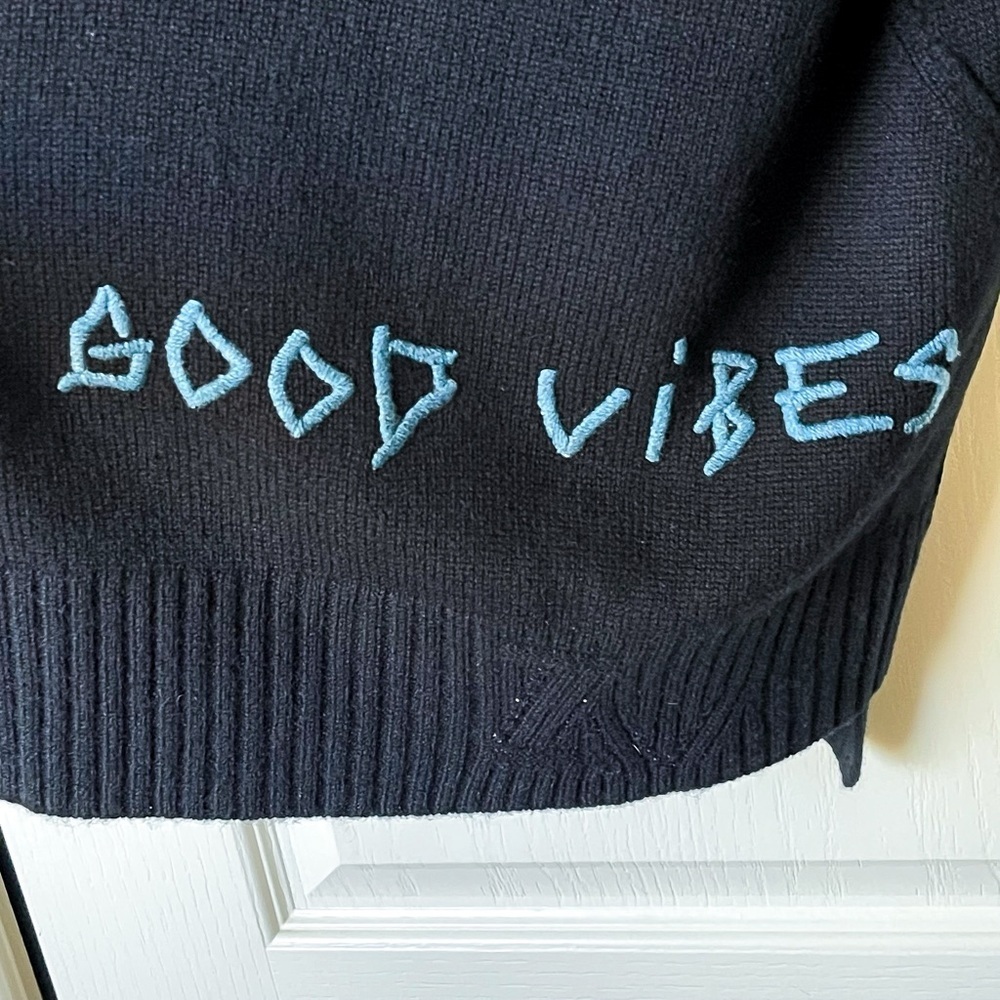 Zadig & Voltaire Indiany Embroidered Cashmere Cardigan Multicolor One Size EUC - Picture 3 of 14